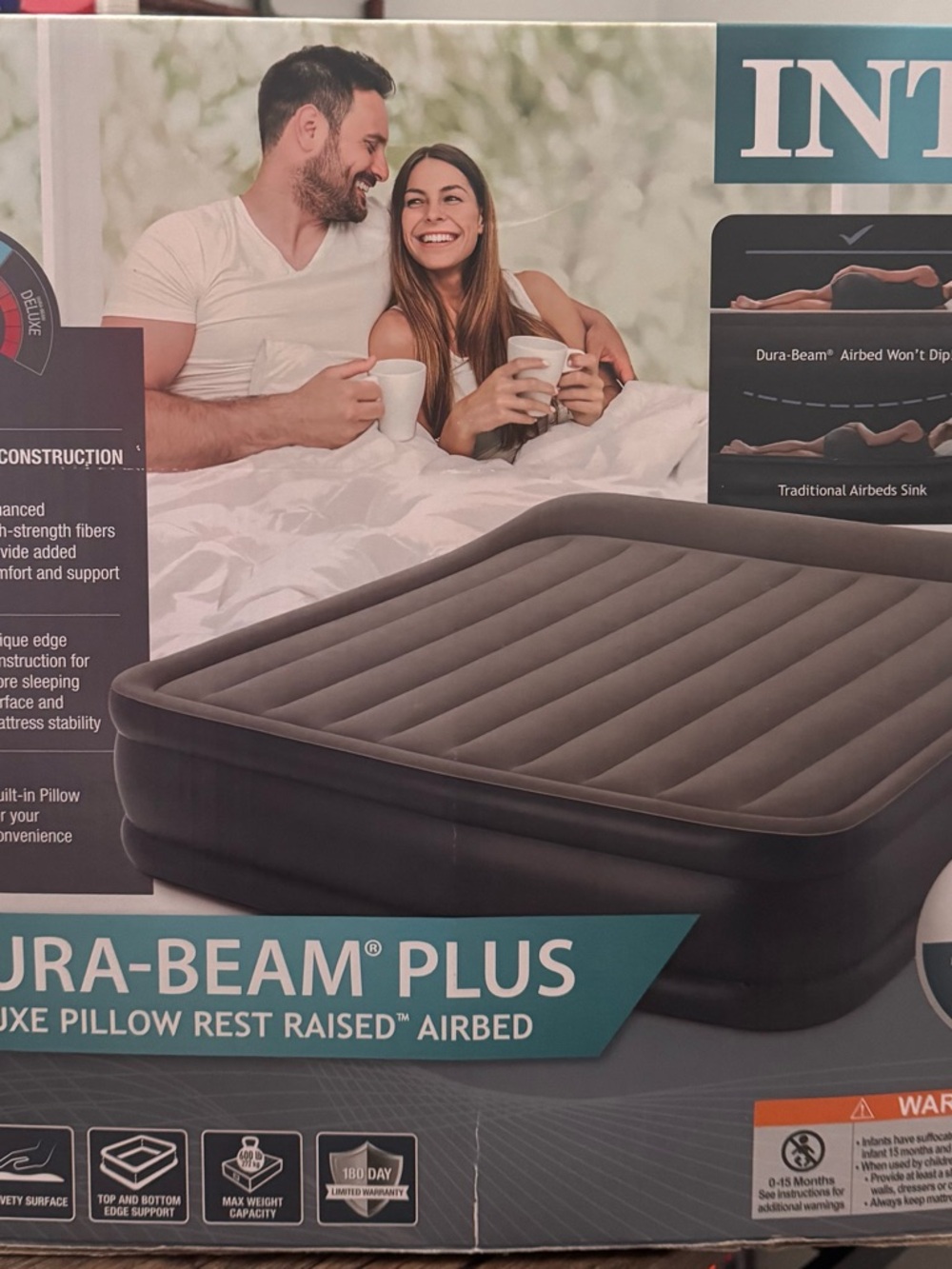 Dura-Beam Plus Inflatable Airbed - Black